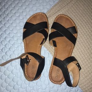 Abound Black Crisscross Sandals